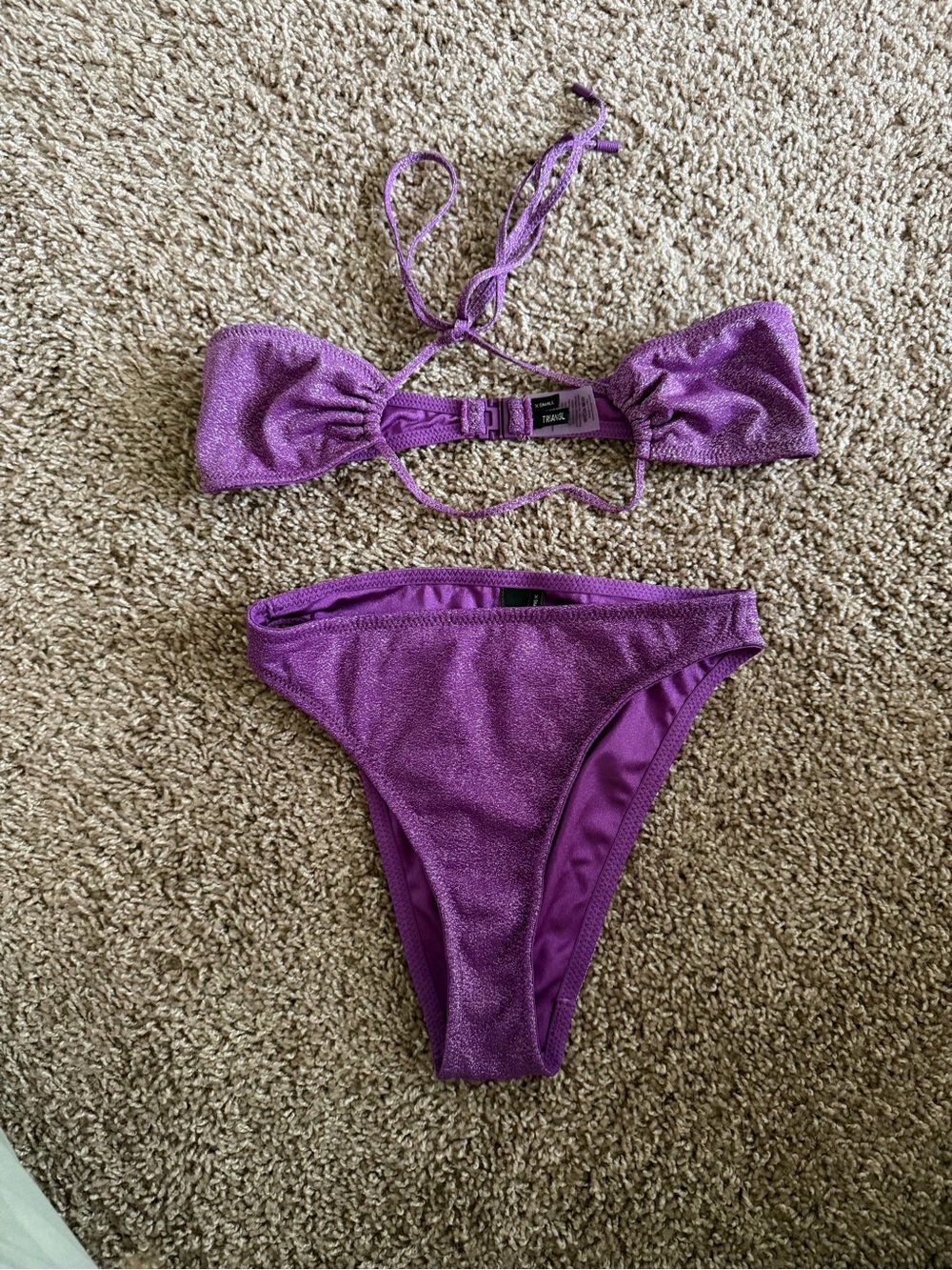 triangl swimwear Shimmery Violet Bikini Set